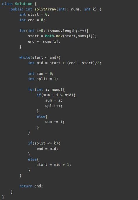 Image result for Split Array Largest Sum Neetcode