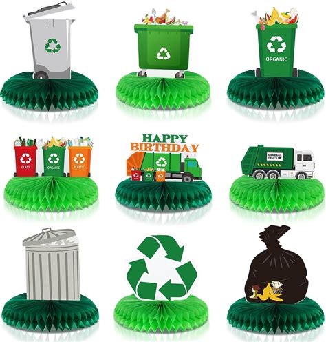 Leinuosen 9 Pcs Garbage Truck Birthday Party Supplies Trash India | Ubuy