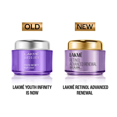 Lakme Retinol Advanced Renewal Night Gel Creme Pro-Retinol Peptide Com ...