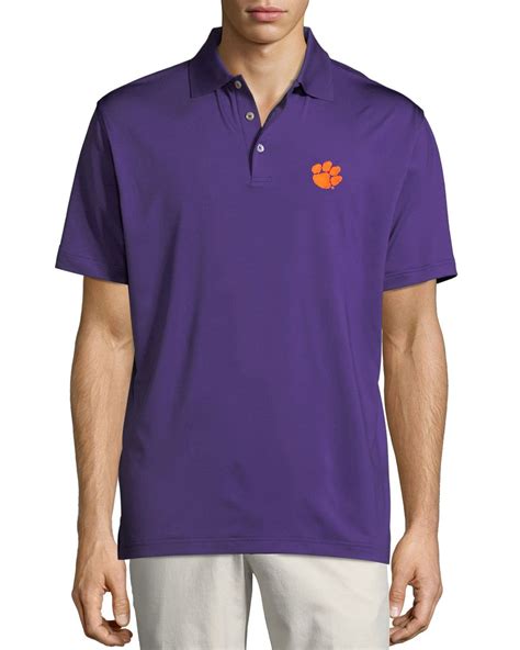 Peter Millar Men's Clemson University Solid Stretch Jersey Polo Shirt ...