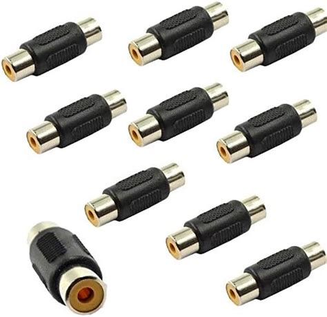 Yash Vision - RCA Female Jack to RCA Female Jack Coupler Jointer (Pack ...