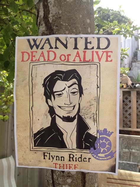 Flynn rider wanted poster printable – Artofit