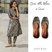 Buy Gold Zari Embroidered Black Jutti - Pastels & Pop