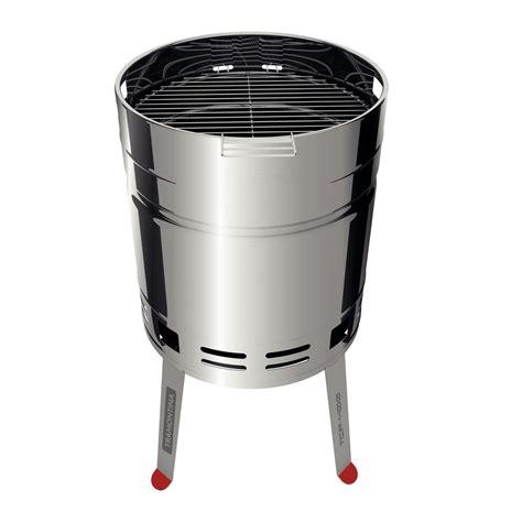 Tramontina TCP 400 stainless steel charcoal grill with enameled steel ...