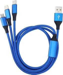 BUFONA Multi Charging Cable 3 in 1 Nylon Braided Multiple USB Fast ...