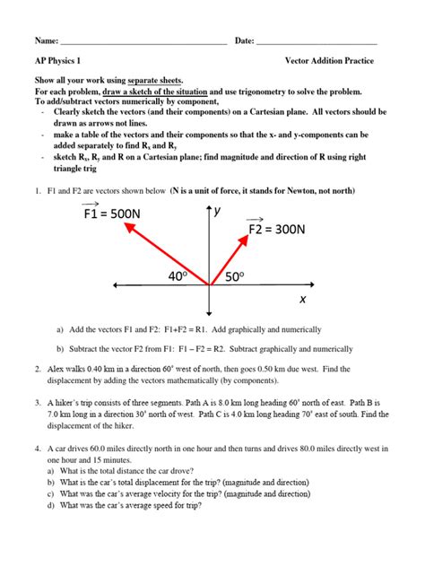 Image result for Vector Addition Practice Problems Using Diffrent Angle