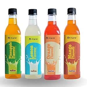 D-Kare Pineapple, Lemon, Mango, Orange Sharbat 500 ml Each | Mix with ...