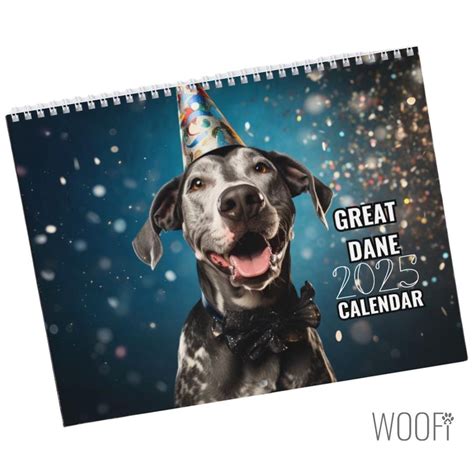 Just Great Danes 2025 Calendar Printable | Calendar 2025