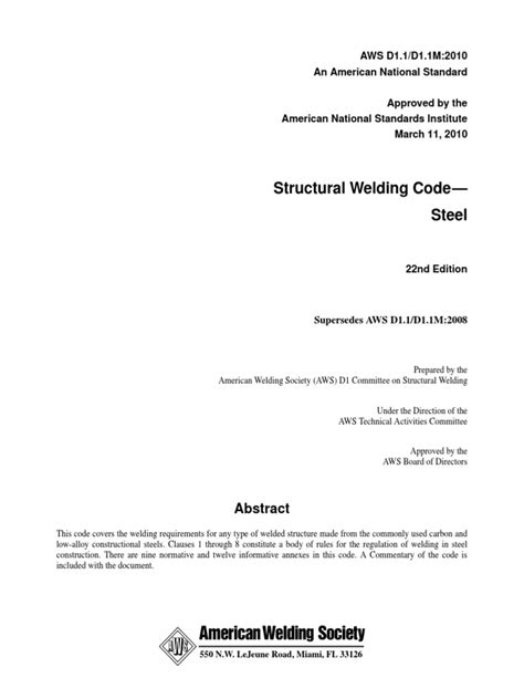 AWS D1.1 Structural Welding Code 的图像结果