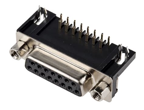RS PRO | RS PRO 107 15 Way Right Angle 2.77 mm Pitch Through Hole D-Sub ...