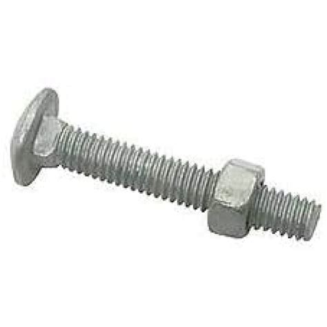 3/8"-16 x 4" Hot Dipped Galvanized Carriage Bolt w/Nuts, Grade A, Full ...
