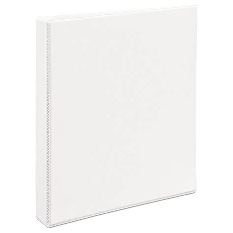 Zoro Select 1" D-Ring Binder, Heavy Duty, White AVE79199 | Zoro