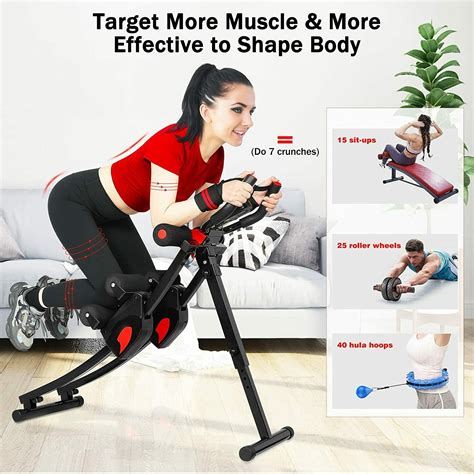SAYFUT Ab Machine Abdominal Crunch Trainer for Home Gym Core Workout Equipment - Walmart.com