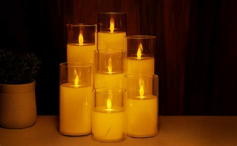 Elegant Acrylic Glass Moving Wick Pillar Candle – Chronos Lights