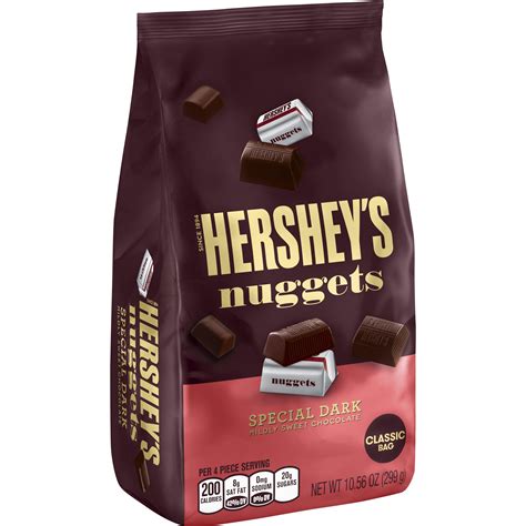 Hershey's Nuggets Special Dark Mildly Sweet Chocolate Candy, 10.56 oz ...