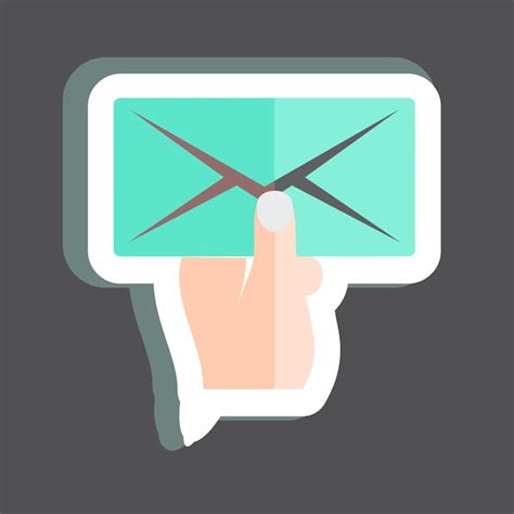 Sticker letter generic suitable for hand actions symbol design editable ...