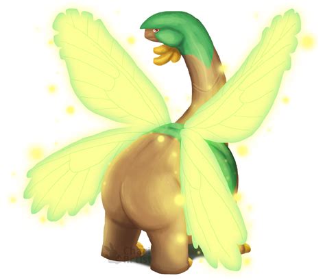 Tropius Pokemon, Fruit Wings, Leafy Body, Grass Type, Flying Type PNG