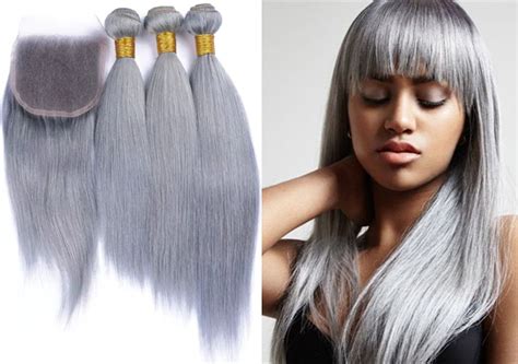 Gray Hair Extensions Bangs at Janna Altieri blog
