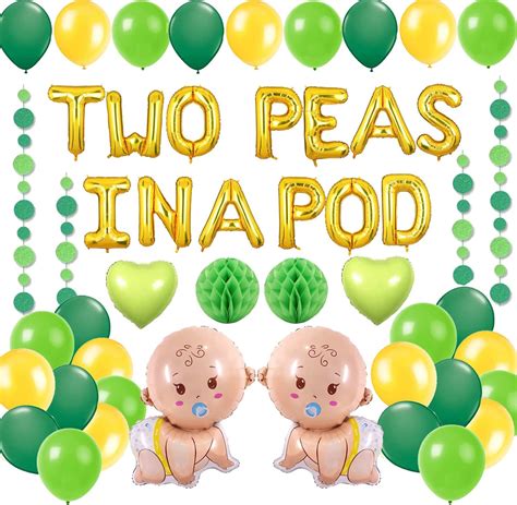 Buy Two Peas In a Pod Baby Shower Decorations, Twins Baby Shower ...