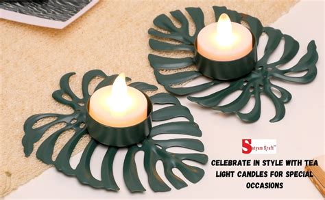 SATYAM KRAFT 24 Pcs Flameless and Smokeless Decorative Acrylic Candles ...