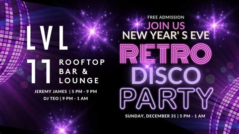 New Years Eve: Retro Disco Party at Level 11 Rooftop Bar, Bellwether ...