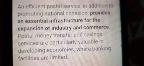 What is the nations essential need for the postal service in the 21st ...