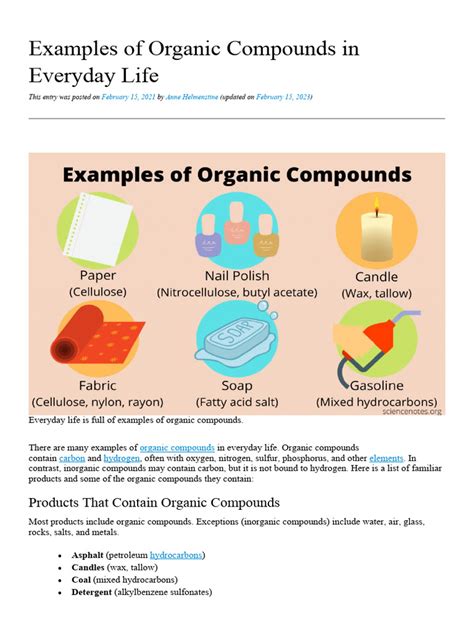 Image result for Organic Compounds Examples