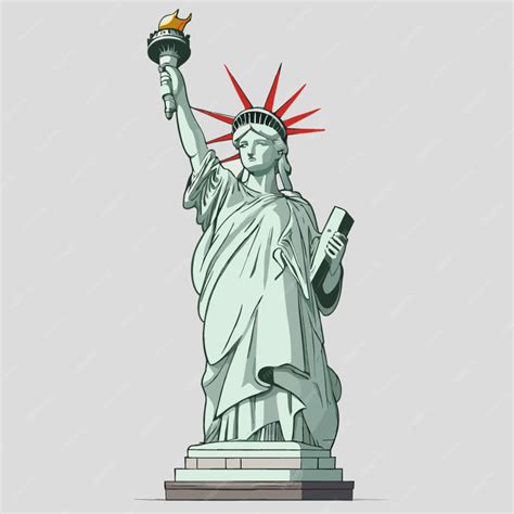 Premium Vector | Statue of liberty clipart vector