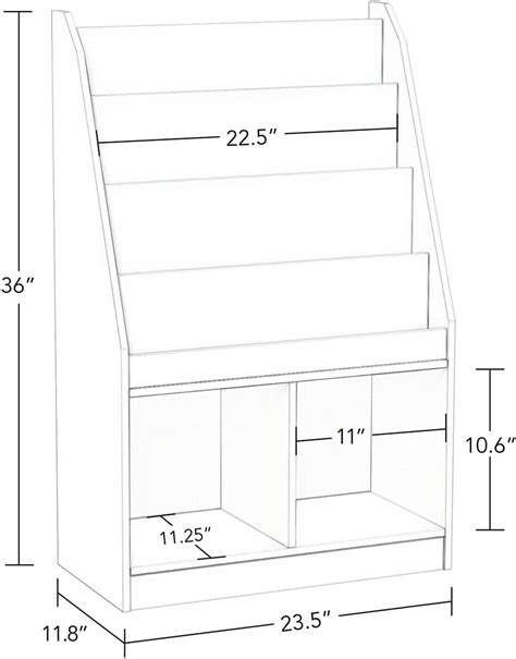 Buy RiverRidge Kids Bookrack with Two Cubbies, White with 2 Aqua Bins ...