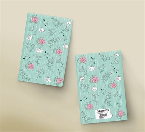 The Pastel Mint Roses A5 Notebook | 100 GSM | 144 Pages – Factor Notes