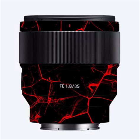 Red Neural Grid Sony FE 85mm f/1.8 Camera Lens Skin