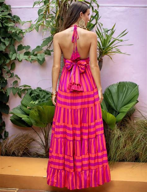 LOLA MAXI DRESS STRIPE