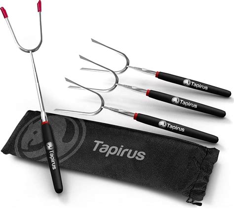 Tapirus Extendable Marshmallow Roasting 4 Camping Sticks Durable ...