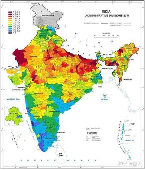印度人口密度分布图-图库-五毛网