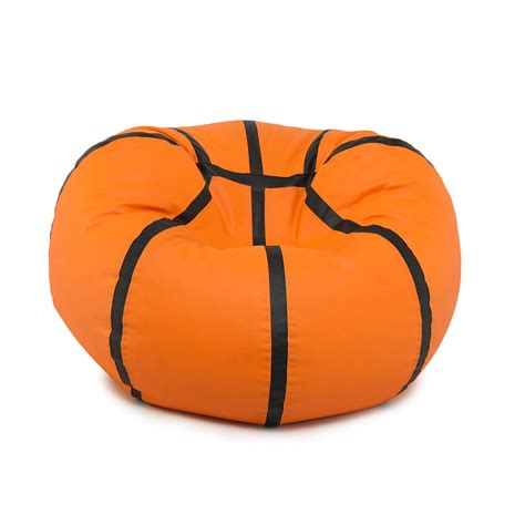 Buy Helios Jordan Faux Leather Basketball Bean Bag Cover - Orange from ...