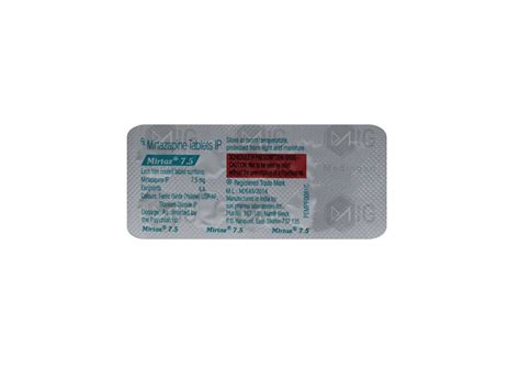 Mirtaz 7.5mg Tablet : Uses, Benefits, Side Effects & Price