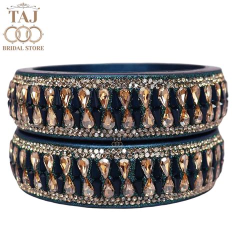 Jaipuri Stylish Lac Kada Pair With New Kundan Design (Set Of 2) – Taj ...