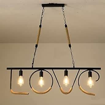 Buy DIKANSHA Love Design Ceiling Light Metal Shade with Jute Rope ...