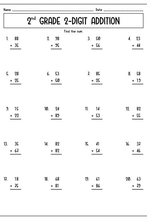 Image result for Math Worksheets for 2nd Grade