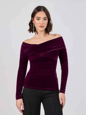 Buy Styli Burgundy Solid Top (XS) Online