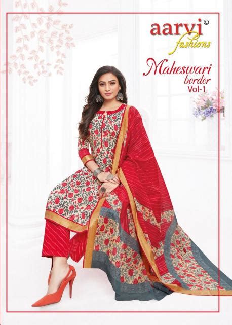 Aarvi Maheshwari Border Vol-1 Cambric Coton Exclusive Designer Dress ...