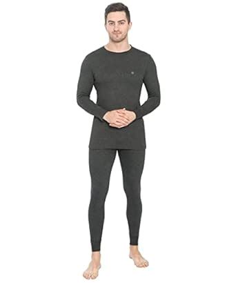 Buy ONN Men's Full Sleeve Crew Neck Premium Solid Cotton Thermal Set ...