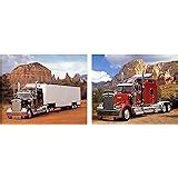 Buy Peterbilt Kenworth Big Rig Diesel Semi Truck Automobile Two Set ...