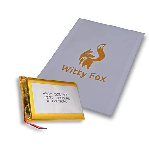 Witty Fox 2000mAh Rechargeable 3.7v LiPo Battery – Robocraze