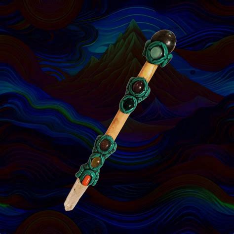 Turquoise Crystal Wand - Healing Power | Energy Work Tool – CBD Store India