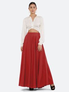 fosgen etp Solid Women Flared Red Skirt - Buy fosgen etp Solid Women ...