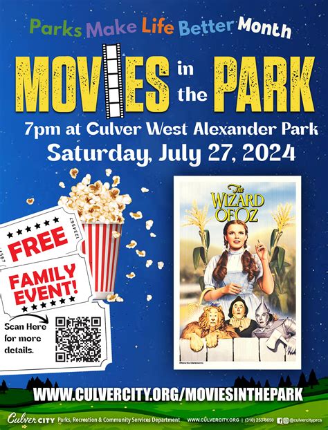 Jul 27 | Culver City Movies in the Park - The Wizard of Oz | Culver ...