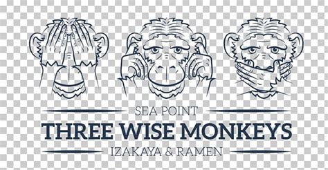 Three Wise Monkeys Japanese Cuisine Restaurant PNG, Clipart, Black And ...