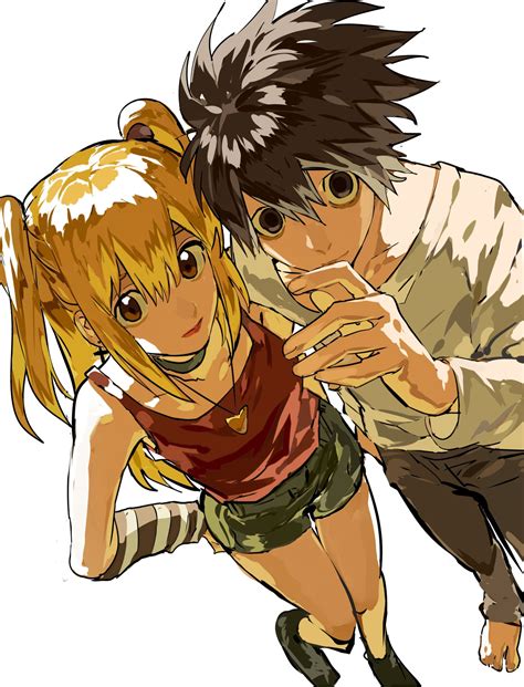 l and amane misa (death note) drawn by xi_luo_an_ya | Danbooru