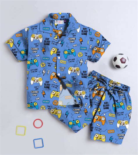 Play Game Printed Boys Co ord Set - Koochi Poochi – koochi Poochi